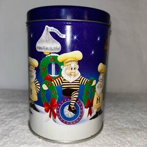 Vintage Hershey's Kisses Christmas Tin Container Holiday Classics Series #5
